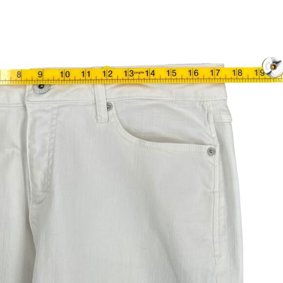 INC International Concepts White Distressed 5 Pocket Design Jeans Pants Size 14 - Picture 6 of 8